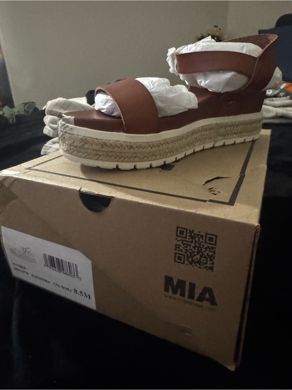 MIA Tan Platform Espadrille Sandals
